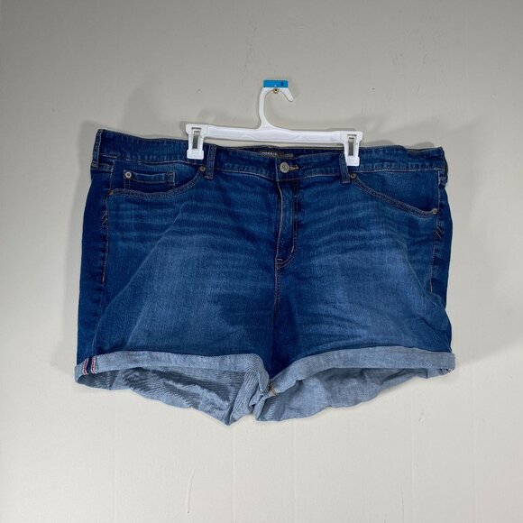 Torrid Feel the Fit Denim Bermuda Short Women's 26 Vintage Stretch Blue Casual - Picture 1 of 13